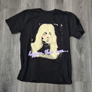 Billie Eilish Black Official Happier Than Ever 2021 World Tour Band Tee XL